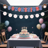 Baseball Banners, Pre-Strung Softball Party Concessions Sign Sports Themed Party Garland Decorations For Baby Shower Birthday Decor