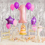 Streamer Party Decorations - 3.28 Ft X 6.56 Ft Metallic Foil Fringe Curtains Party Streamer Photo Backdrop For Birthday, Wedding, Baby Shower & Holiday Decor