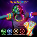 100 Pcs Glow Sticks Bulk Party Favors, 8" Glow In The Dark Party Supplies, Light Sticks For Party Favors Glow Necklaces And Bracelets For Kids Or Adults