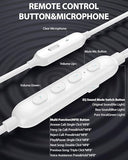 USB A Wired Earbuds with Microphone Mute Button, 3 EQ Music Modes, 7.5ft Long Tangle-Free Cord Headphones, Lightweight Small in-Ear Computer