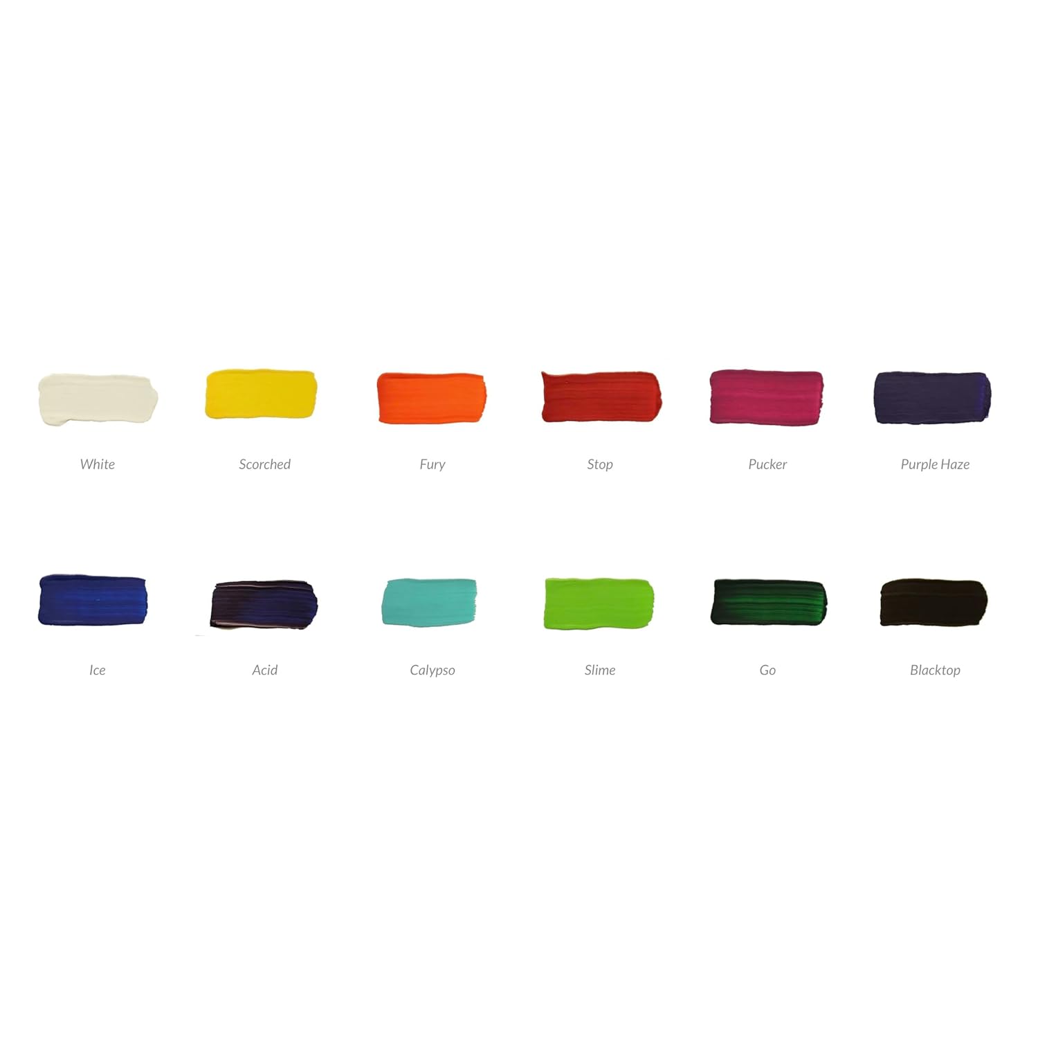 Chroma Acrylic Mural Paint for Interior and Exterior Murals - Lightfast, Mixable, Hard-Wearing Vibrant Pigment, Set of 12 Minis (2896)