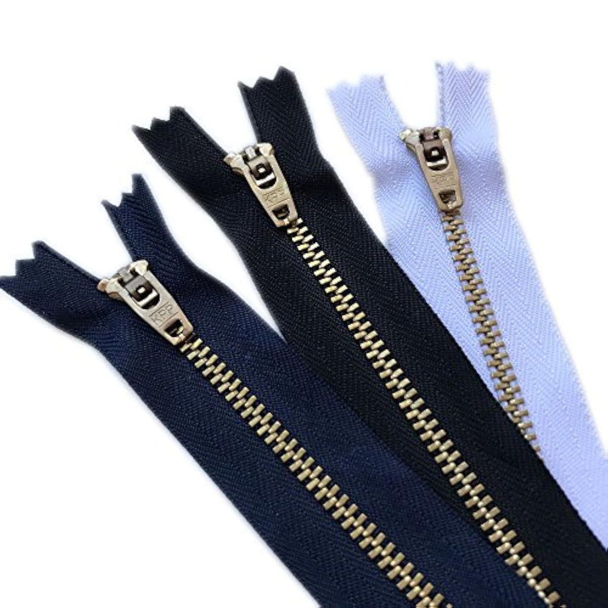 Jeans Metal Zipper (6 Zippers/Pack= Navy 2, Black 2, White 2) 4",5",6"