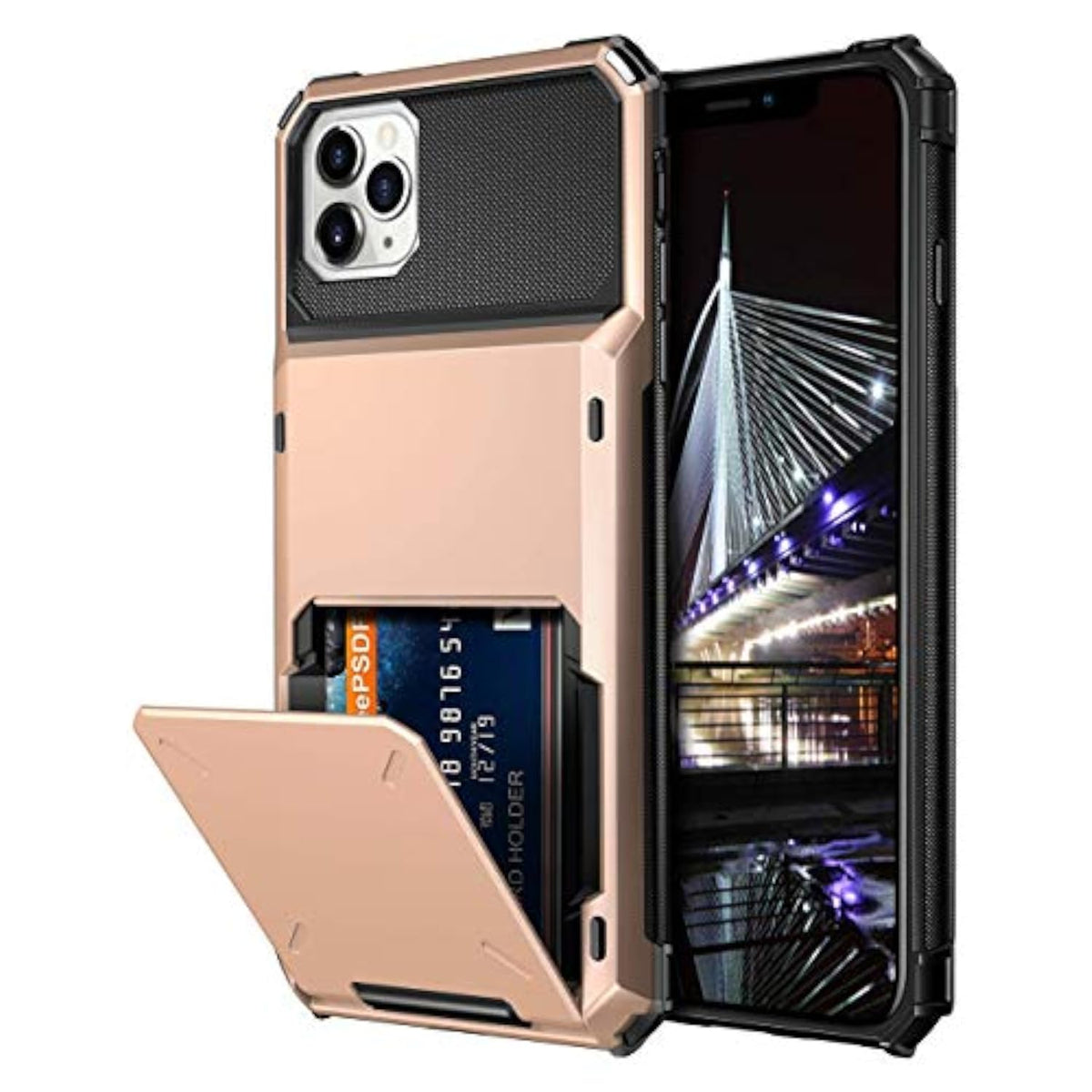 Rose Gold iPhone 11 Pro Case with Card Holder and Wallet Function