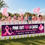 Breast Cancer Awareness Month Banner for Outdoor Yard Sign Decor