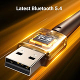 Bluetooth Adapter For Pc, Bluetooth 5.4 Long Range Dongle Receiver Edr & Ble, Plug & Play For Windows 11/10/8.1, For Headphone/Keyboard/Mouse/Speakers/Printer