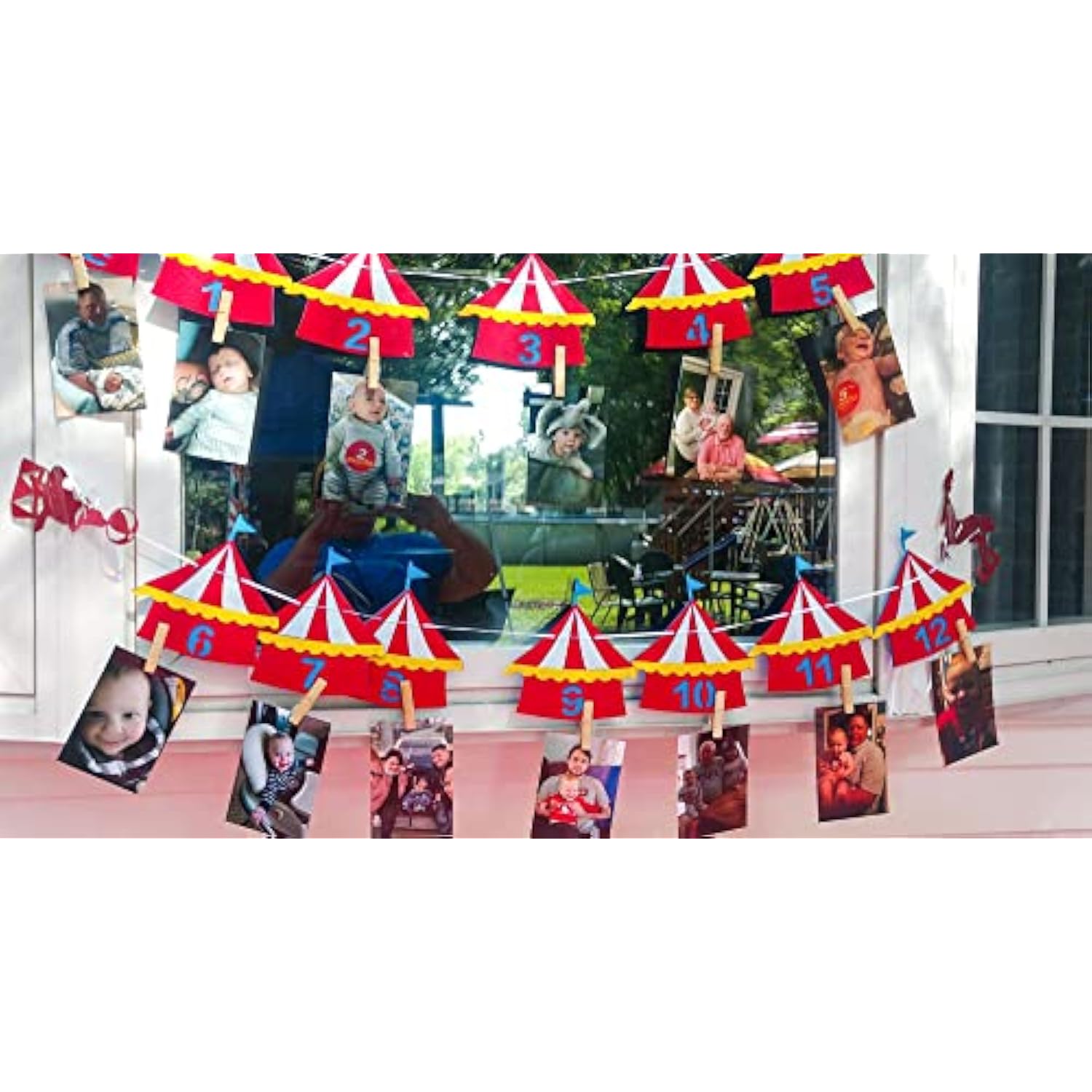 The Big One Circus Themed 1St Birthday Banner - Carnival Photo Banner