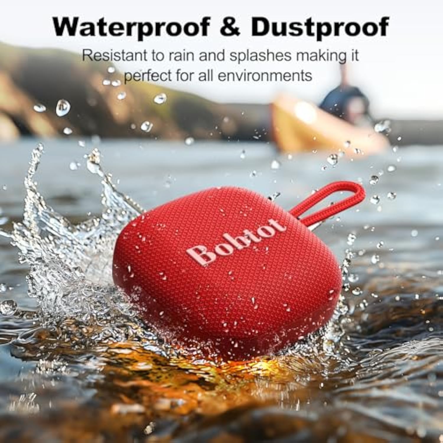 Bluetooth Speaker Portable Wireless Speakers - 16 Hours Playtime Waterproof Speaker, Loud Stereo Sound, Mini Speaker With Tws, Built-In Mic, Strap To Carry For Home Travel Sport, Red