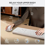 Ergonomic Mouse - Vertical Mouse With 800/1200/1600 Adjustable Dpi, 6 Silent Buttons, Auto Power Saving,Light Weight,2.4Ghz Wireless Mouse For Laptop,Desktop, Pc- White