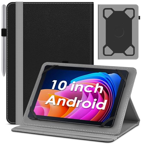 Universal 10 Inch Tablet Case,10.1 Inch Android Tablet Cover, Protective Folio Stand Case For 9.6-10.5 Inch Tablet, Pu Leather Tablet Cover For 10.1 Inch Tablet Android