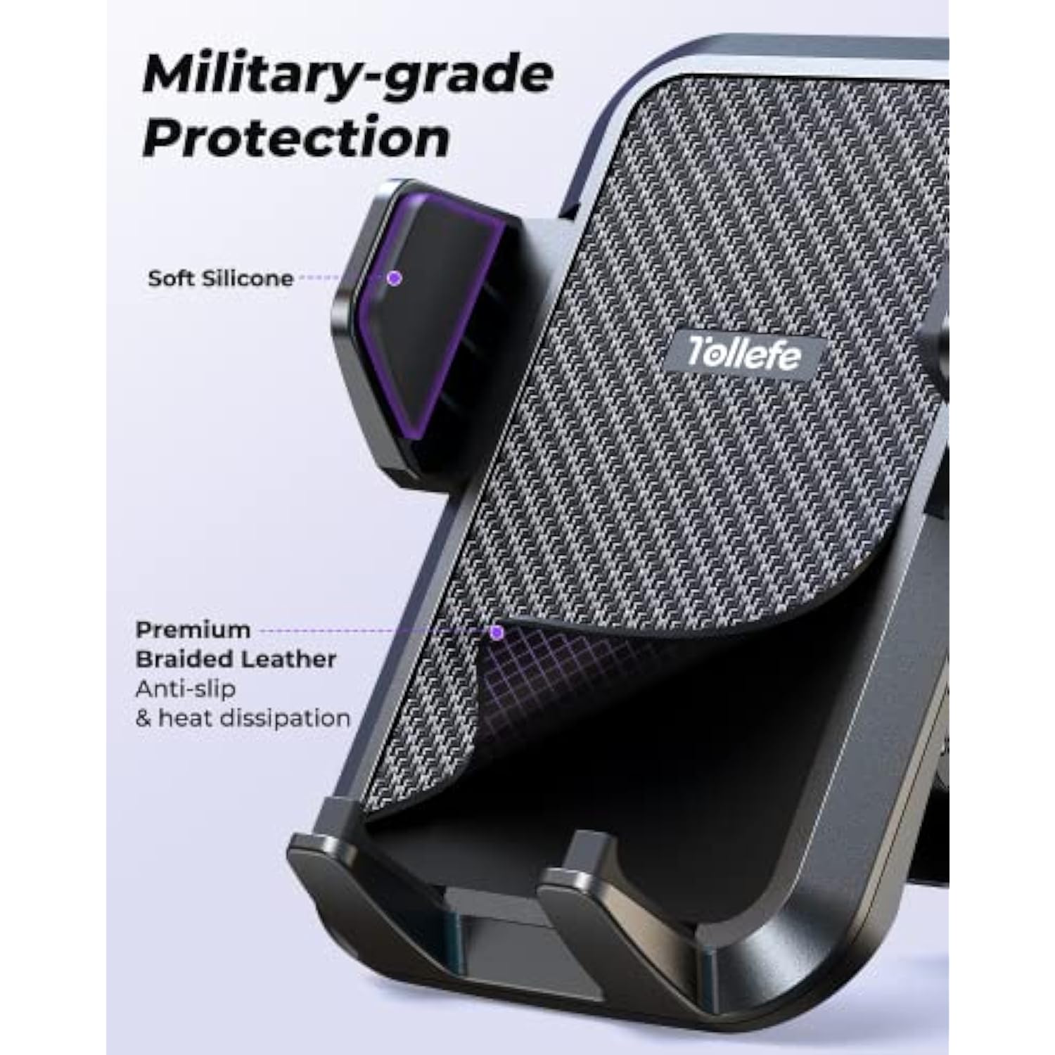 Car Phone Holder, [Thick Cases Friendly] Car Phone Holder Mount, Hands-Free Phone Mount For Car Fit For Iphone For Samsung And Smartphone