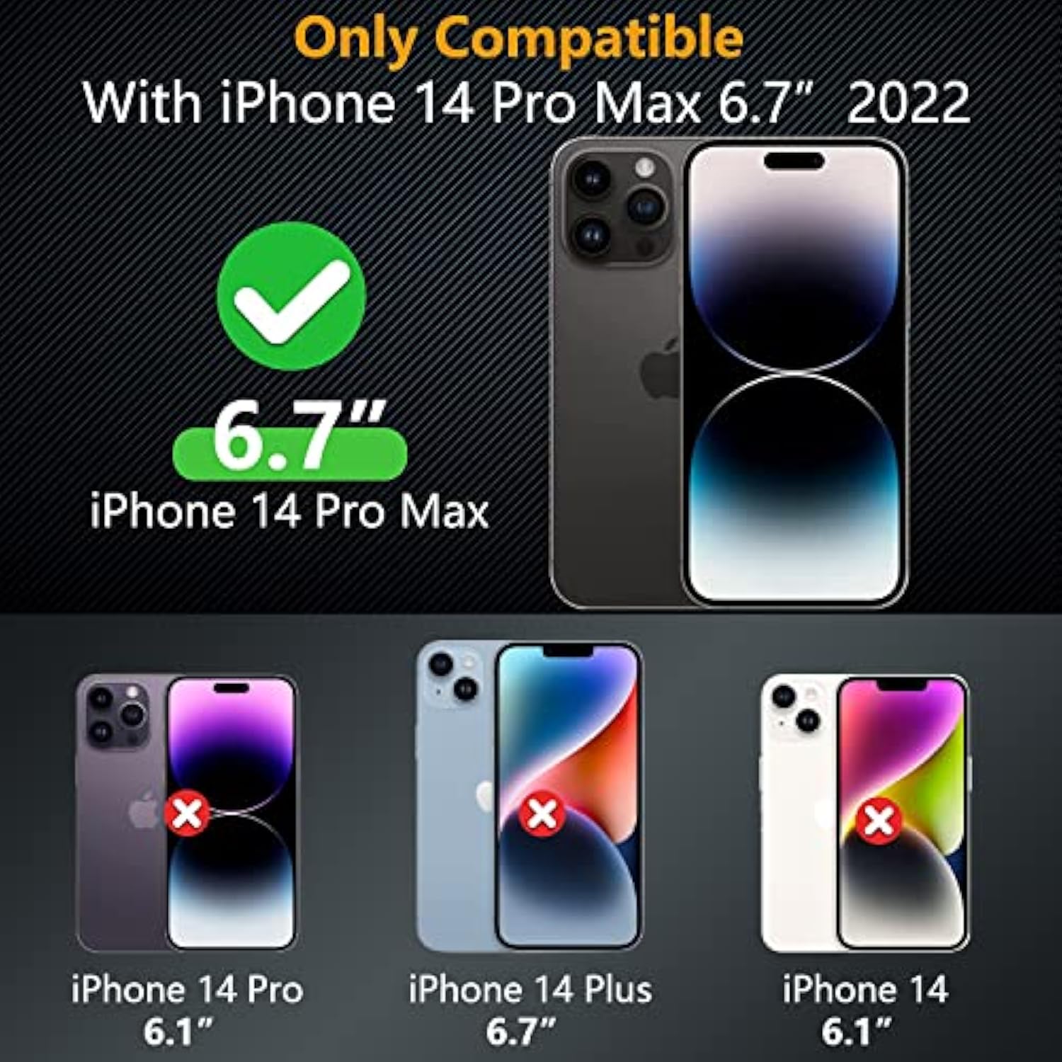 2+2 Pack iPhone 14 Pro Max Privacy Screen & Camera Lens Protectors 6.7 Inch
