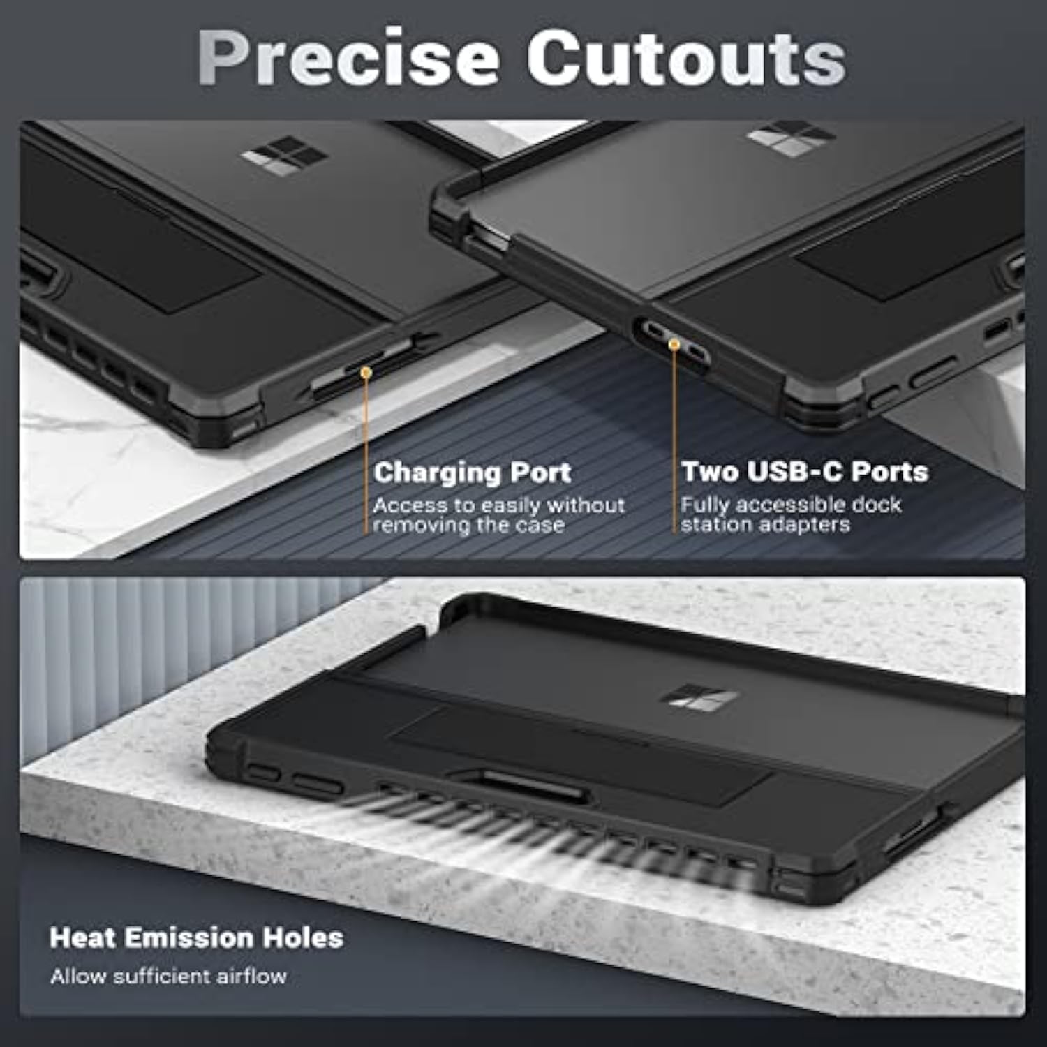 MoKo Case Compatible with Microsoft Surface Pro 9 / Pro 9 5G 13-Inch 2022 - Al