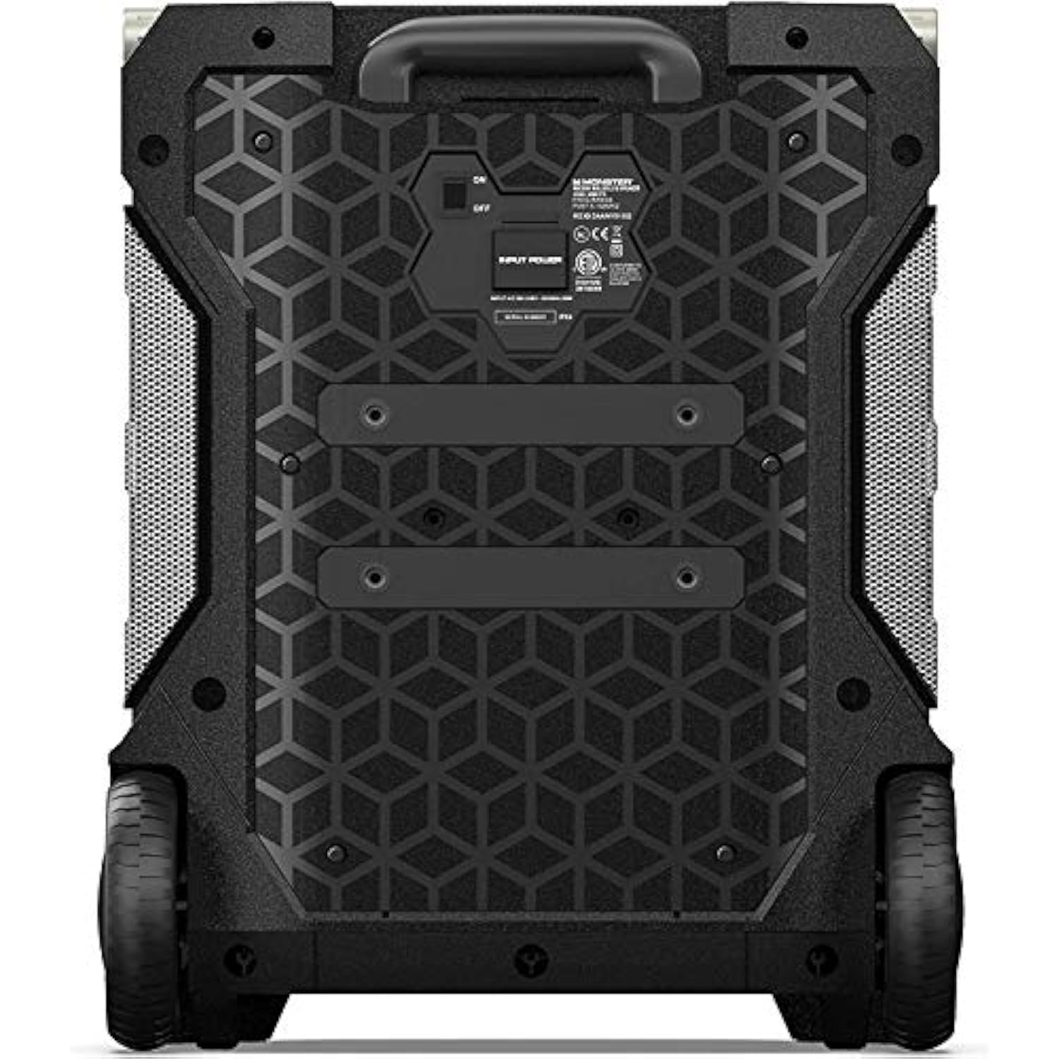 Monster Rockin' Roller 270 Portable Indoor/Outdoor Wireless Speaker, 200 Watts, Up to 100 Hours Playtime, IPX4 Water Resistant, Qi Charger, Connect to Another TWS Speaker (Slate)