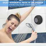 Waterproof Bluetooth Shower Speaker Portable Wireless Water-Resistant Speaker Suction Cup,Built-In Mic Gifts For Kids Speakerphone For Iphone Phone Tablet Bathroom Kitchen - Black