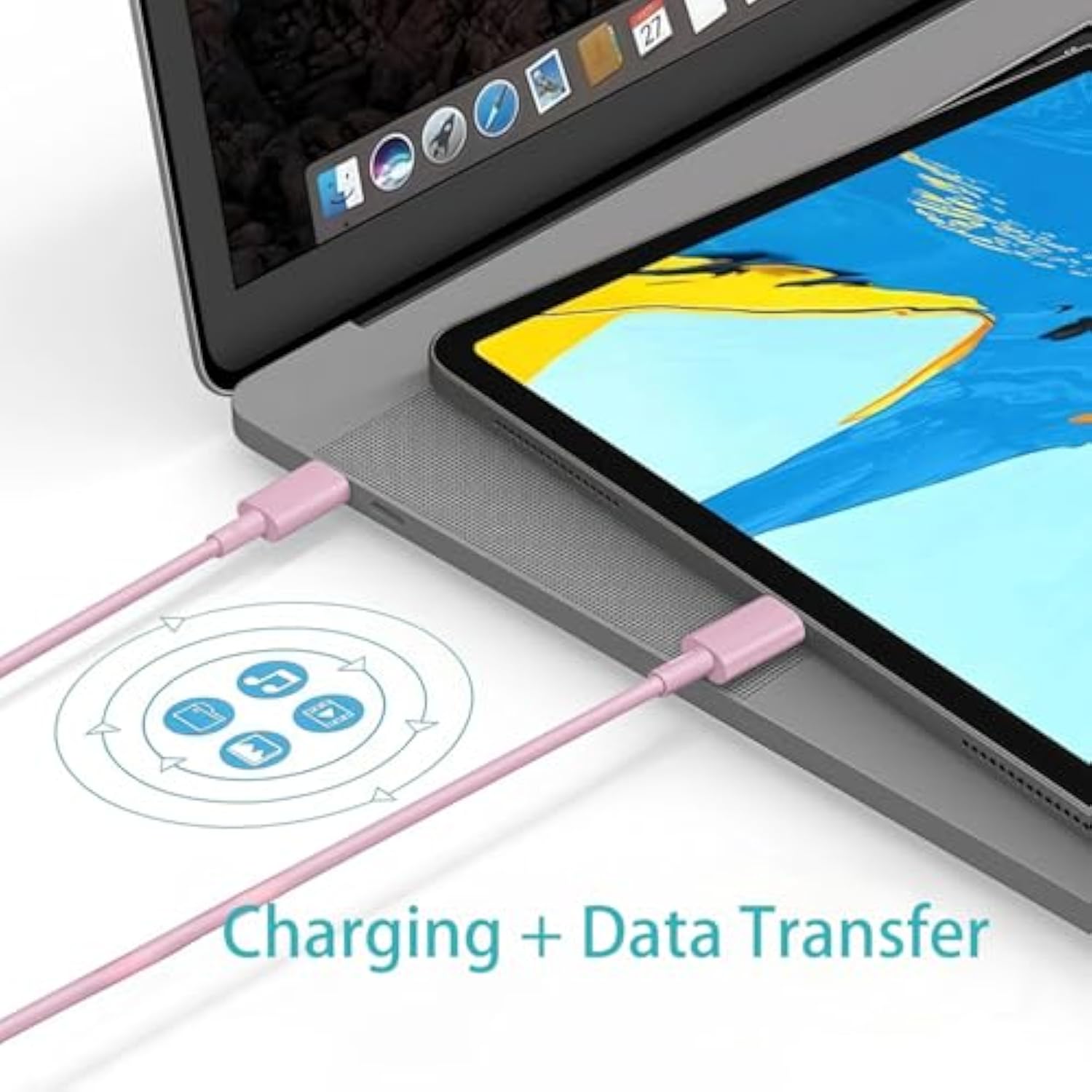 Pink Car Accessories Usb C Cable 17 Iphone Charger Fast Charging 6Ft 20W Usb-C Power Adapter Iphone 16 Pro Max Charger Cord For Iphone 17 Air 15 Plus 16E, Ipad Air, Galaxy Z Flip 7 Z Fold S25 [2-Pack]