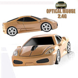 Wireless Mouse, Cool Car Computer Mouse, 2.4Ghz 1600Dpi Usb Optical Mouse, 3 B