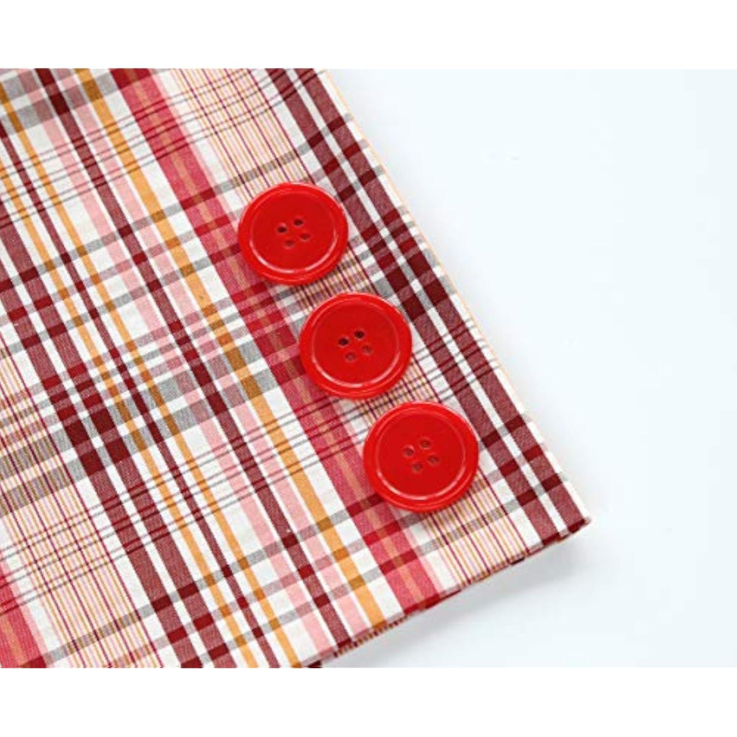 1 Inch (25Mm) Red Color Buttons For Sewing Flatback Button Crafting Di
