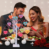 [Timer] Valentines Day Decoration 24 Inch Valentines Decor Tree Light With 12 Heart Ornaments, Usb/Battery Operated Valentines Day Decor Lighted Tree, Valentines Day Decorations For Home Table Bedroom