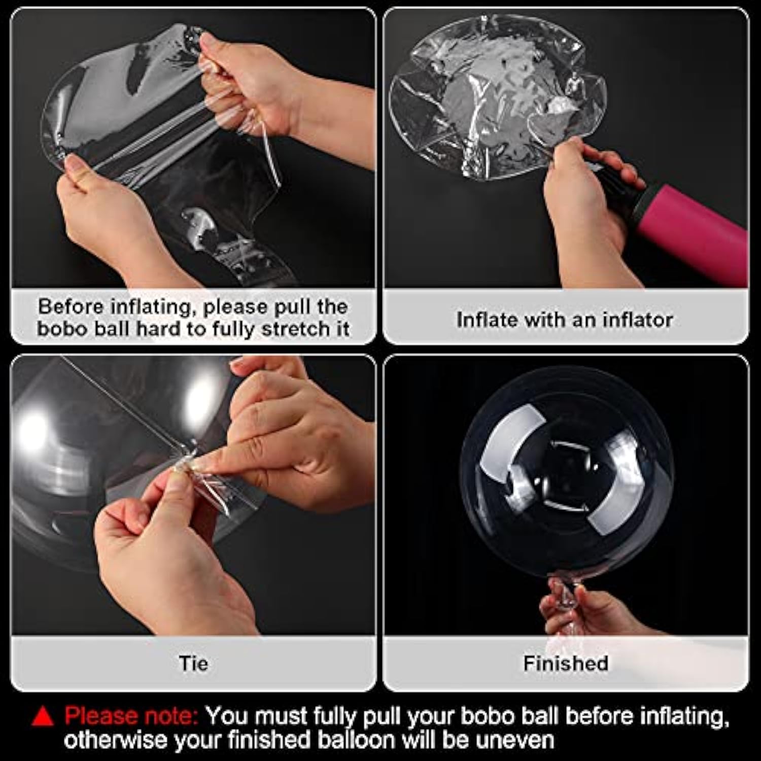 40 Pcs Bobo Balloons Clear Balloons For Stuffing Bubble Transparente Burbuja For Valentines Christmas Wedding Birthday Party Decoration(20 Inches)