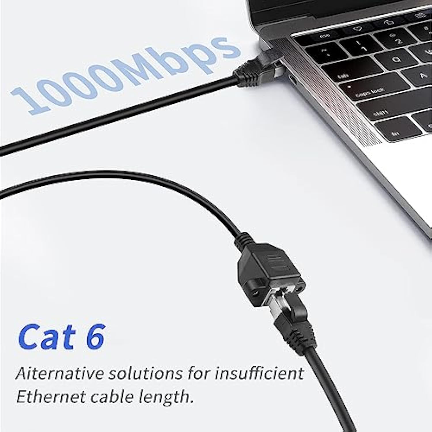 Cat6 Ethernet Panel Mount Extension Cable 3.3Ft Rj45 Cat 6 Male To Female Shie