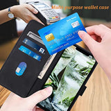 For Iphone 12 Mini Wallet Case, Card Holder Slots, Wrist Strap, Tpu Interior Protective, Stand Pu Leather Folio Flip Cover, 12 Mini Phone Case 5.4 Inch (Black)