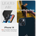 Spigen Liquid Air Designed for iPhone 14 Case (2022) [Military-Grade Protection] - Matte Black