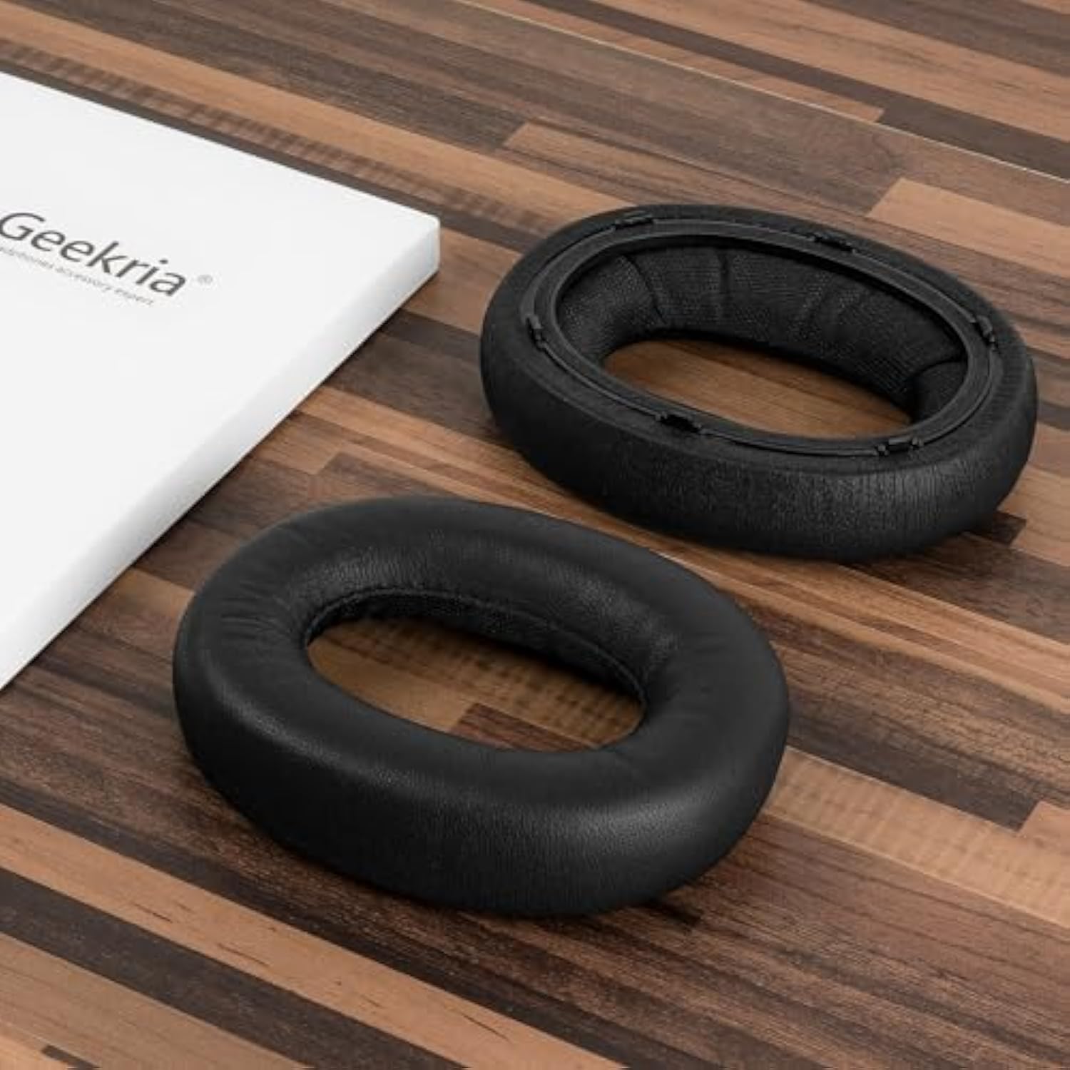 Geekria Elite Sheepskin Replacement Ear Pads for Bowers & Wilkins B&W PX7 Headphones, Ear Cushions, Repair Parts (Black)