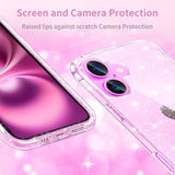 Clear Glitter iPhone 16 Case Hard Shockproof Sparkly Slim Cover for Women