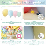 146Pcs Easter Pastel Rainbow Balloon Arch Garland Kit Macaron Unicorn Spring Globos Para Decoracion With Star Foil Balloon For Baby Shower Birthday Anniversary Mermaid Party Graduation
