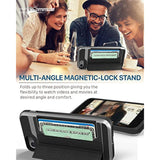 VENA vCommute Wallet Case Compatible with Apple iPhone SE3 2022 / SE 2020, iPhone 8 7 (4.7"-inch), Flip Leather Cover Card Slot Holder with Kickstand - Space Gray