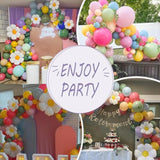 Daisy Balloon Arch Kit: Pink, Green & Yellow Wildflower Party Decor