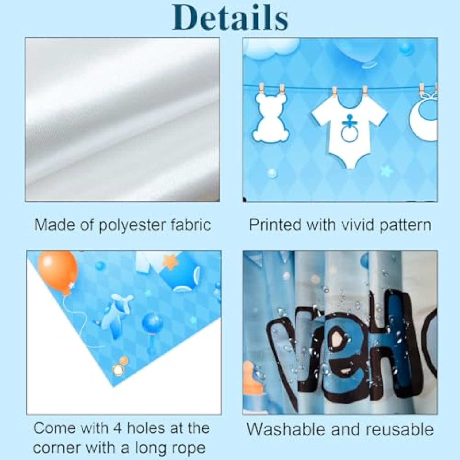 Welcome Home Baby Boy Door Banner, It’S A Boy Welcome Baby Boy Banner, Baby Shower Decorations For Boys, Gender Reveal Baby Shower Door Sign Party Decoration Inside Outside, Blue