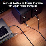 Cable Matters 3.5mm TRS to Dual 6.35mm TS Breakout Cable - 6ft, 1/8 to 1/4 Stereo Cable, 3.5mm to 1/4 Y Splitter Cord