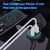 12V Usb Outlet Wire Usb Charger Multi Port, Dual Pd3.0 Usb-C And Quick Charge3.0 Car Port Socket With Power Switch, Fast Charge For Phone Lpad Android Phones, Suitable For Car Boat Rv Marine Atv