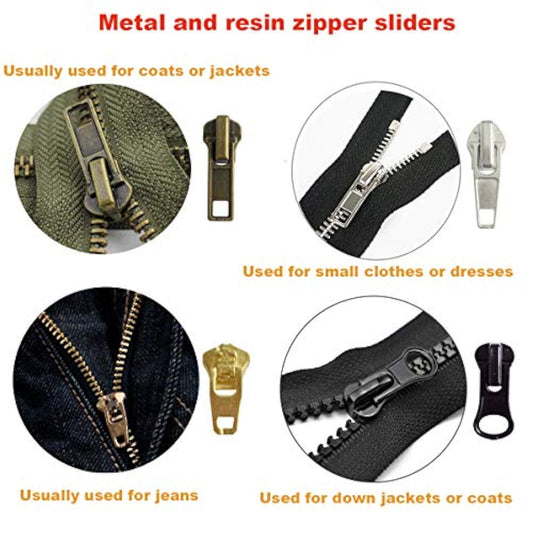 169Pcs Zipper Repair Kit Zipper Replacement Zipper Pull Rescue Kit Wit