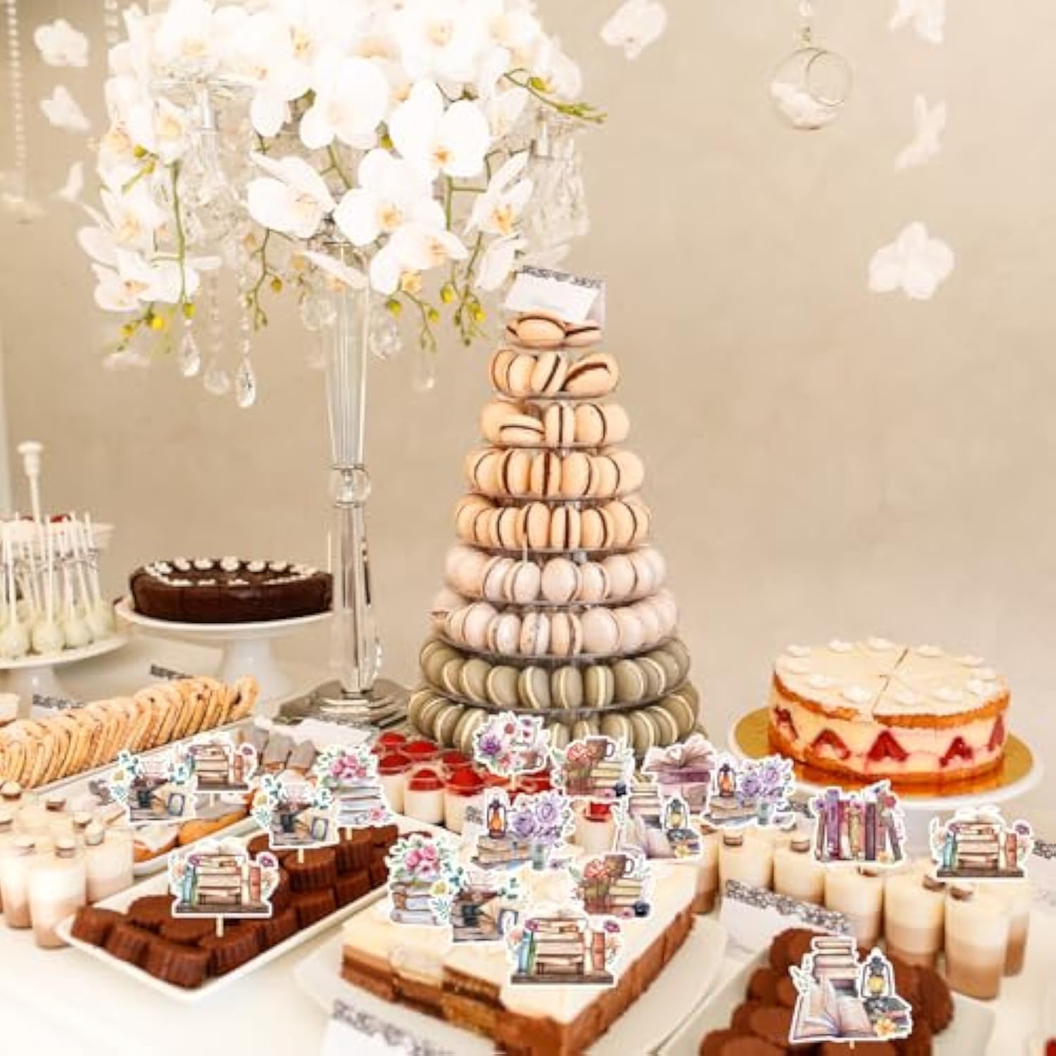 Book Themed Party Decorations - 36Pcs Book Club Cupcake Toppers Birthday Decoration I Love Reading Cupcake Picks Decor Supplies For Library