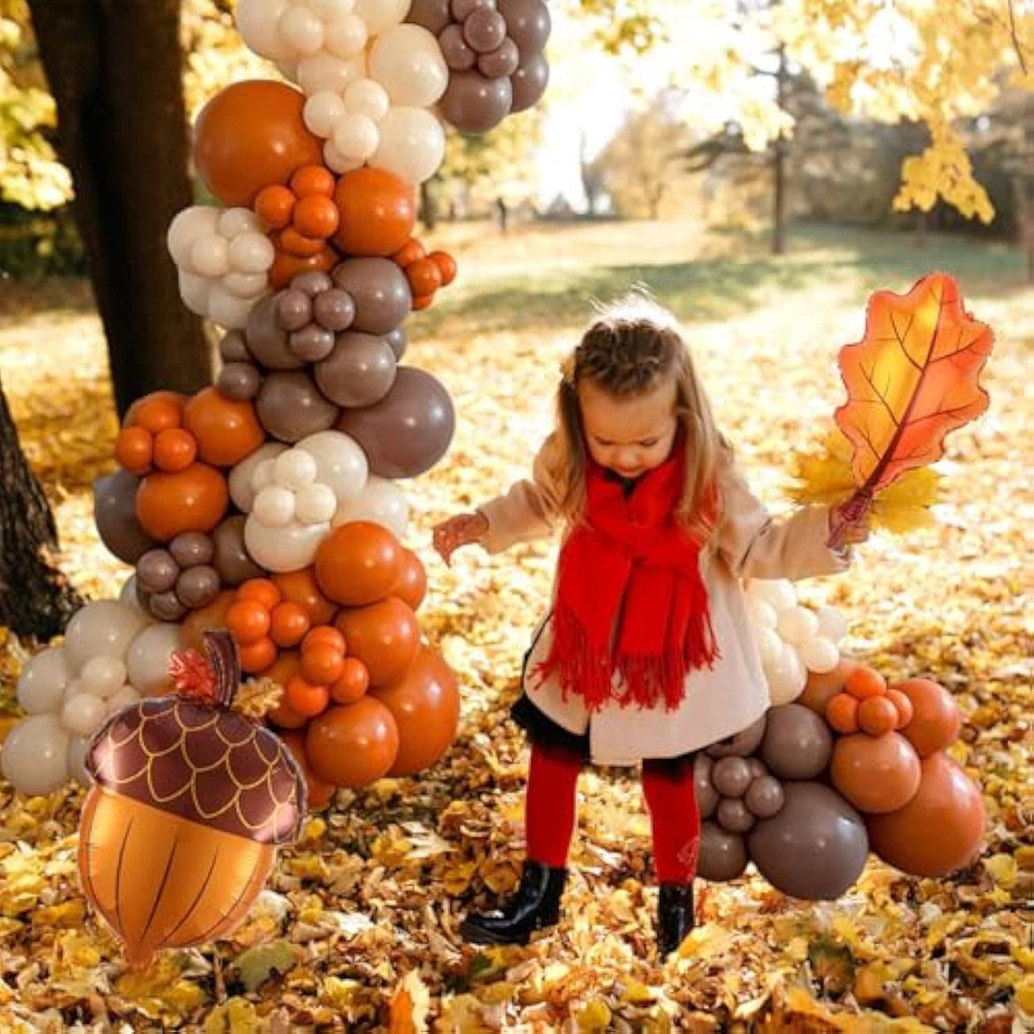 Fall Balloon Arch Kit Burnt Orange Brown Terracotta Balloons for Baby Shower Thanksgiving Party