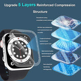 [2 Pack] Tempered Glass Screen Protector 44Mm Compatible For Apple Watch Series 6/Se3/5/4, Full Coverage Waterproof 3D Curved Edge Anti-Scratch Bubble Free Hd Clear Screen Film For Iwatch Accessories(44Mm)
