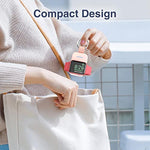 Portable Wireless Charger For Apple Watch Series 10/9/8/Uitra/7/6/5/4/3/2/Se, Compact Magnetic Iwatch Charger 1000Mah Power Bank Travel Keychain Style Gift For Mother Girl Birthday-Pink