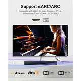 8K Hdmi Arc/Earc Cable 2.1 For Soundbar 1.5Ft, 8K@60Hz, 4K@120Hz High Speed Hd