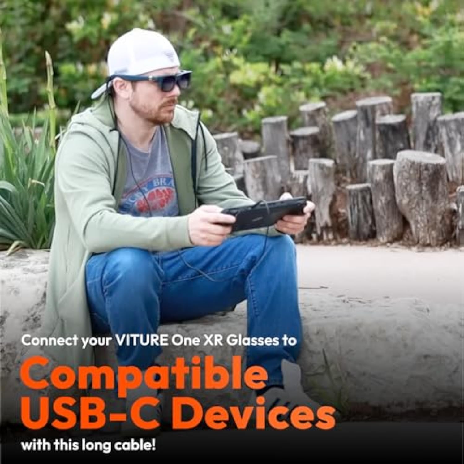 120Cm Usb-C To Magnetic Connector Cable, 47In, Connect Xr Glasses, Compatible With Usb-C Devices