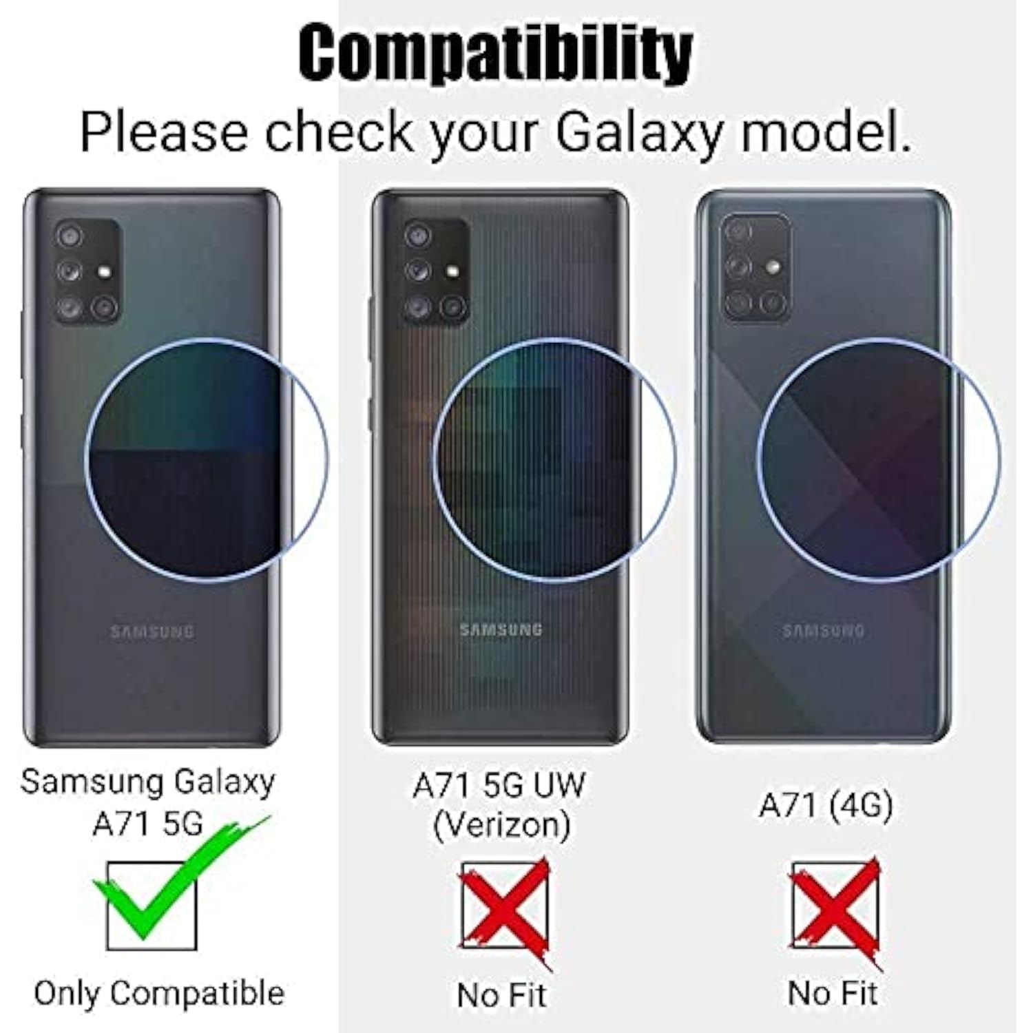 Ngb Case For Samsung Galaxy A71 5G With Tempered Glass Screen Protector (Not Fit A71 4G) Ring Holder/Wrist Strap, Girls Women Liquid Bling Sparkle Floating Glitter Cute Case (Aqua/Purple)