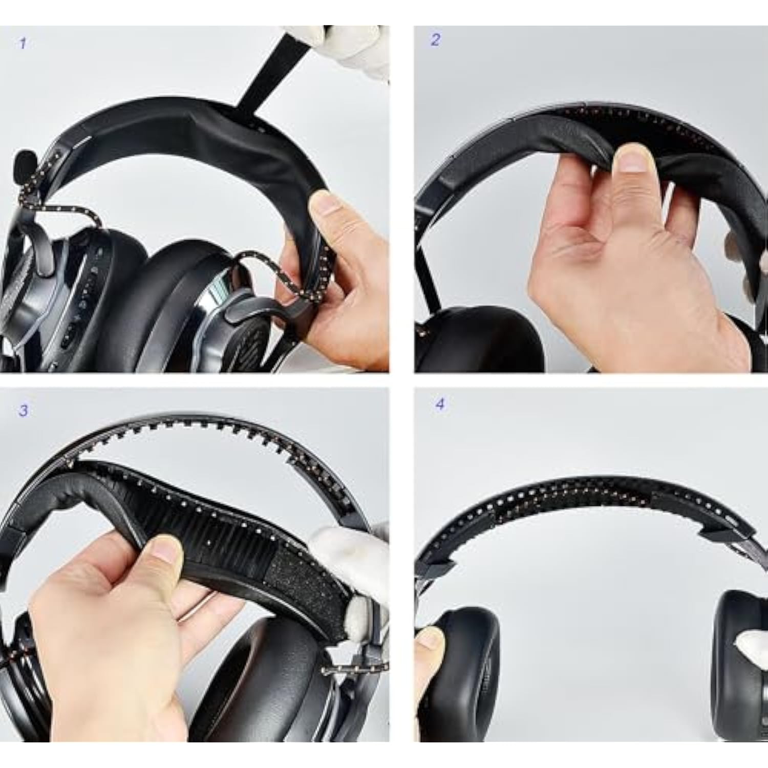 Headband Pad Cushion For Jbl Quantum Q600 Q800 Q610 Q810 Q910 Headphones Protector Earpads Headband Cushion Pads(Pu)