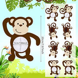 12 Pcs Monkey Cutouts Jungle Party Decorations Honeycomb Monkeys Birthday Party Supplies Paper Safari Hanging Banner Wall Decor For Birthday Baby Shower Room Decor(12 Pcs)