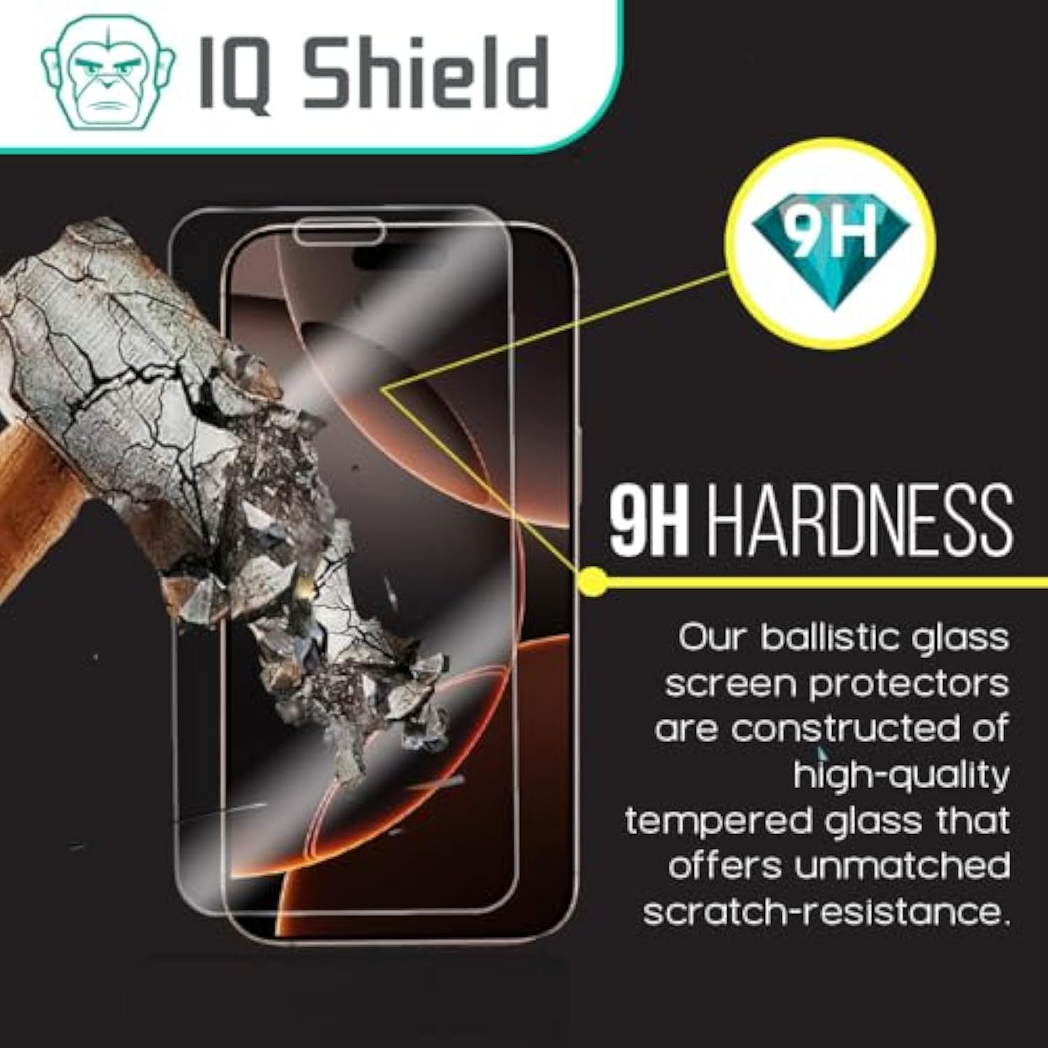 Glass Screen Protector Compatible With Iphone 16 (3-Pack)(Case Friendly) Clear Tempered Ballistic Glass Hd And Transparent Shatter-Proof Shield, 99% Touch Accuracy