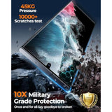 2+2 Packs For Samsung Galaxy S22 Ultra Privacy Screen Protector 6.8" With Camera Lens Protector [Auto Alignment Cabin/Dust Removal] Anti Spy Film, 100% Fingerprint Id Compatible, Case Friendly