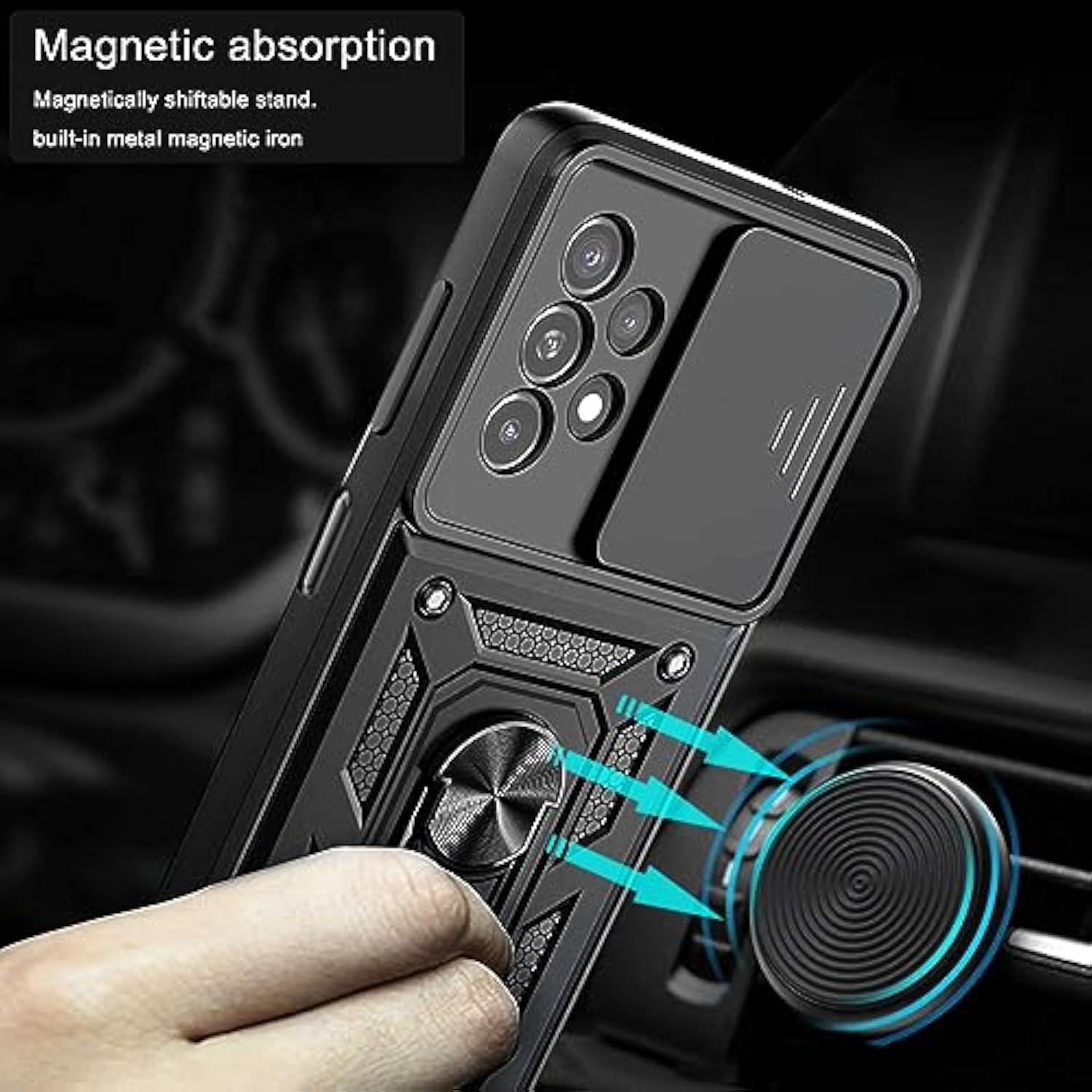 For Samsung Galaxy A23 5G Case: Phone Case With Screen Protector For Samsung Galaxy A23 5G,Not For Galaxy A23 Uw - Black