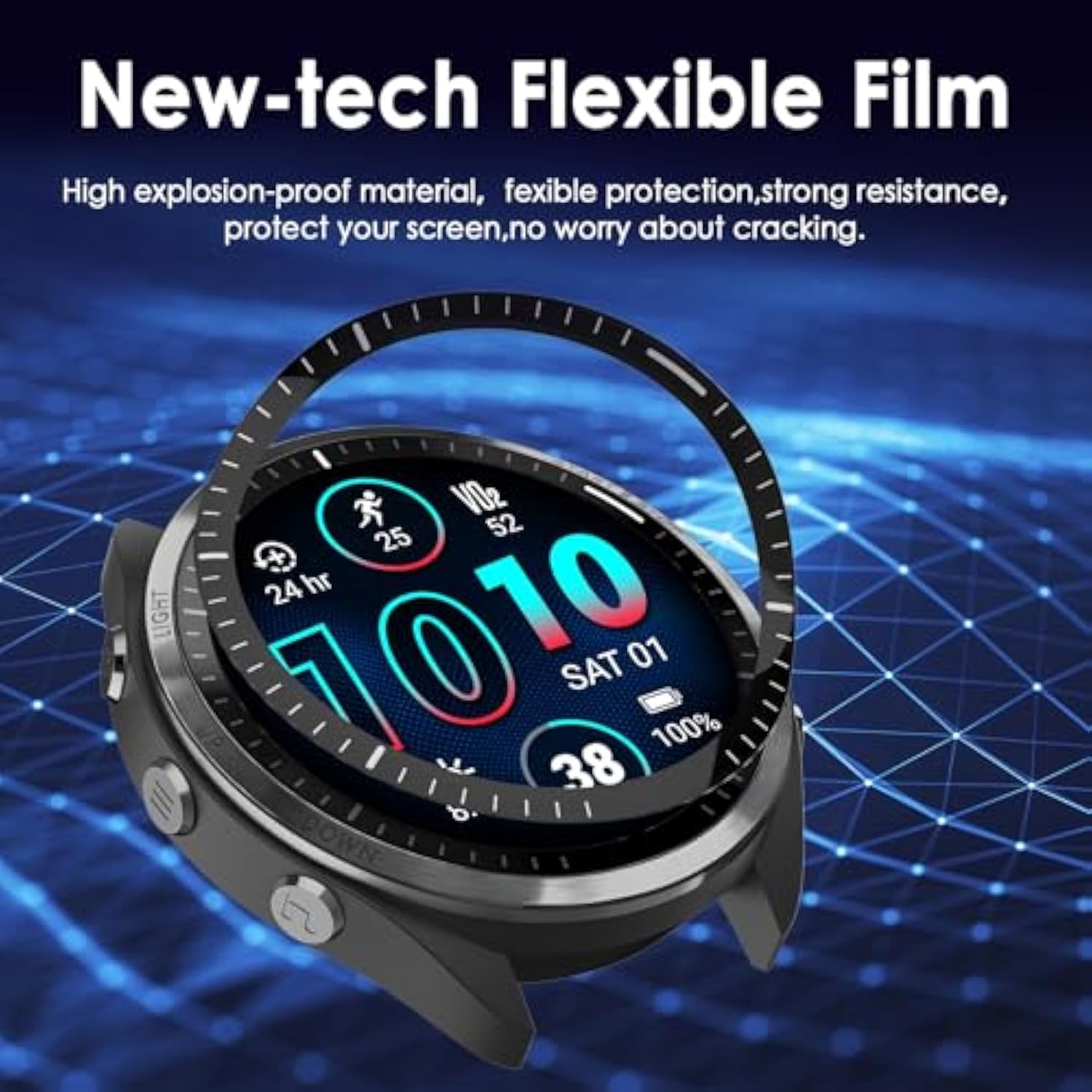 5-Pack Screen Protector Compatible With Garmin Forerunner 965 Smartwatch, Clear Tpu Protective Film, Anti-Scratch, Sensitive Touch, Anti-Bubble