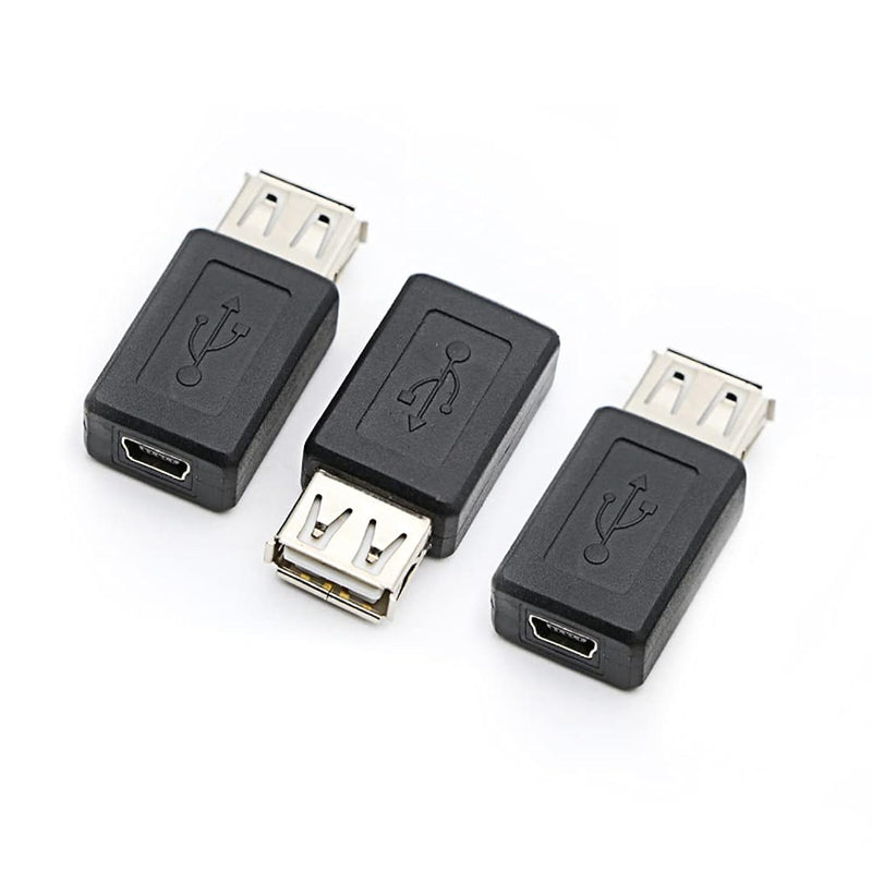 3 Pack Usb 2.0 A Female To Usb B Mini 5 Pin Female Adapter Converter