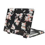 Tytx Compatible With Macbook Air 15 Inch Case 2023 2024 Release M3 A3114 M2 A2941 With Liquid Retina Display & Touch Id Laptop Sleeve Protective Folio Book Cover With Vents (Blackflower)